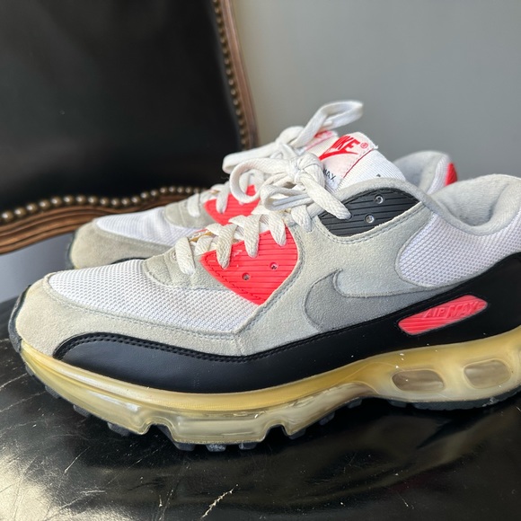 Nike Air Max 90 360 Sz 11 ‘One Time Only’ White Medium Grey Infrared 2006. - Picture 3 of 13